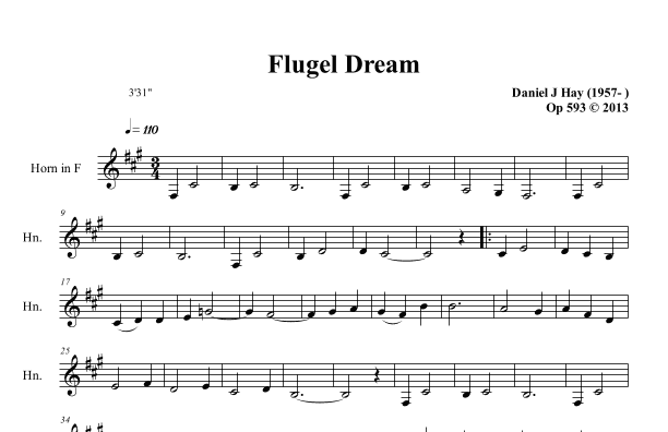 Flugal Dreams (Opus 593) for French Horn