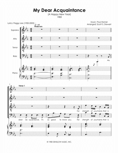 My Dear Acquaintance (arr. Scott S. Stewart)