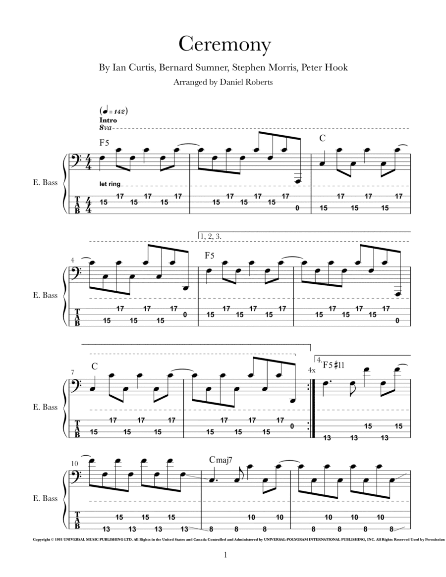 Ceremony (arr. Daniel Roberts)