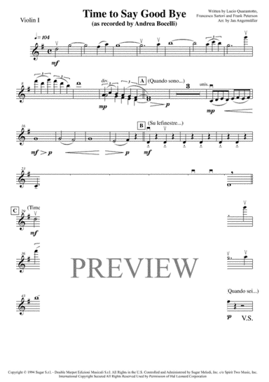 Time To Say Goodbye (arr. Jan Angermüller)