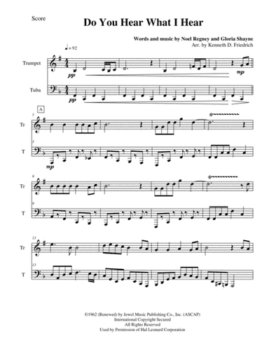 Do You Hear What I Hear (arr. Kenneth D. Friedrich)