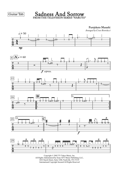 Sadness And Sorrow (arr. ACT Bortolucci)