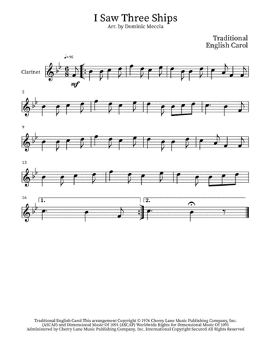 I Saw Three Ships (arr. Dominic Meccia)