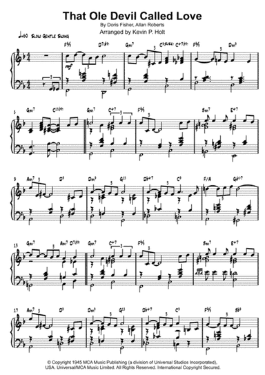 That Ole Devil Called Love (arr. Kevin P. Holt)
