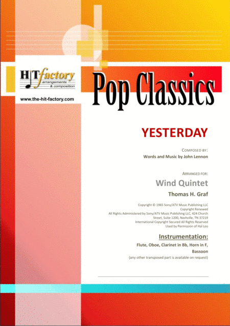 Yesterday (arr. Thomas H. Graf)