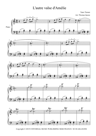 L'autre Valse D'ameaalie (arr. Thomas Jancso)