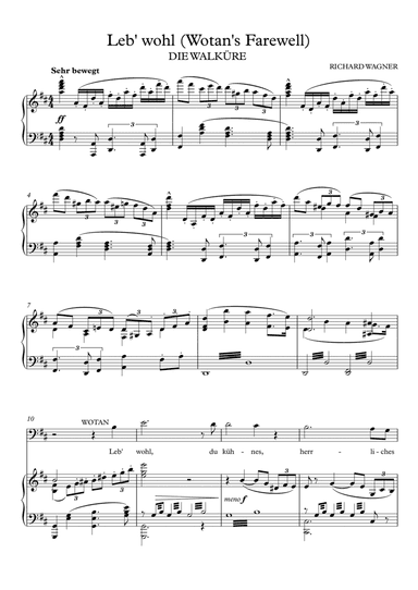 Leb' wohl (Wotan's Farewell) - Die Walküre (D Major) (arr. Jonathan Prentice)