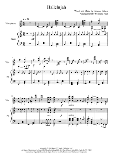 Hallelujah (arr. Swetlana Paul)