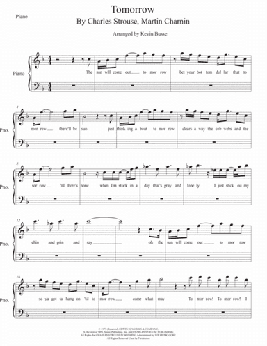 Tomorrow (arr. Kevin Busse)