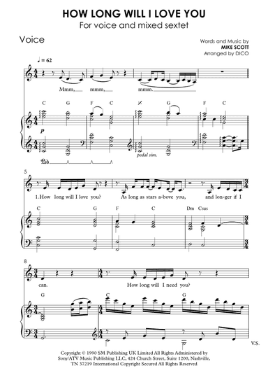 How Long Will I Love You (arr. Dico)