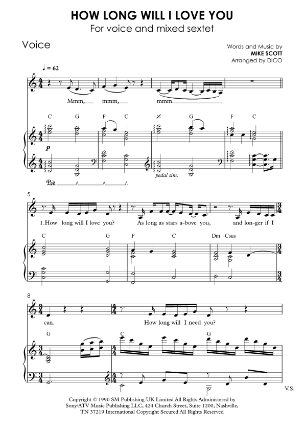 How Long Will I Love You (arr. Dico)