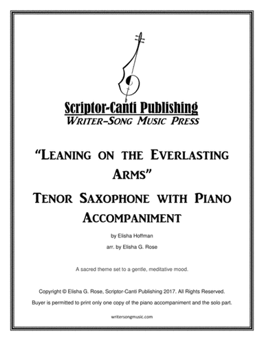 Leaning on the Everlasting Arms - Tenor Saxophone (arr. Elisha G. Rose)
