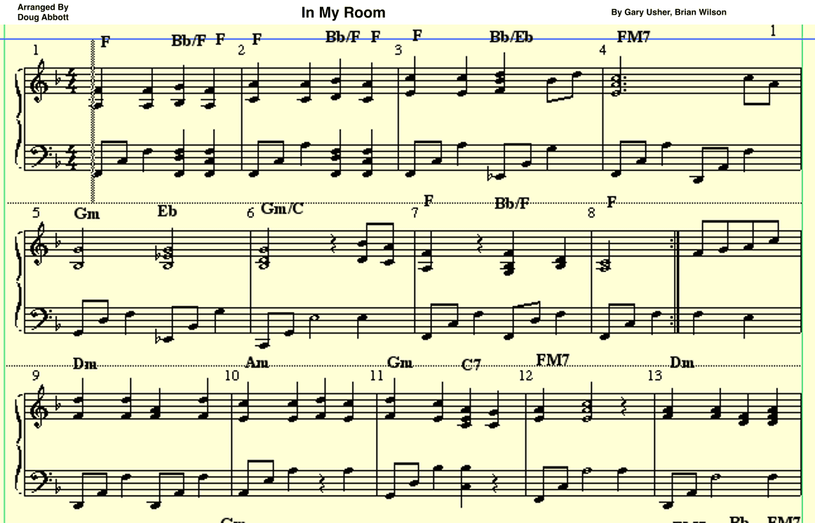 In My Room (arr. Doug Abbott)