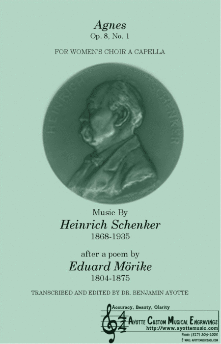 Schenker - Agned, op. 8, no. 1 for women's chorus (arr. Ayotte Custom Musical Engravings)