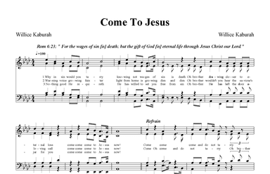 Come, Come To Jesus Now