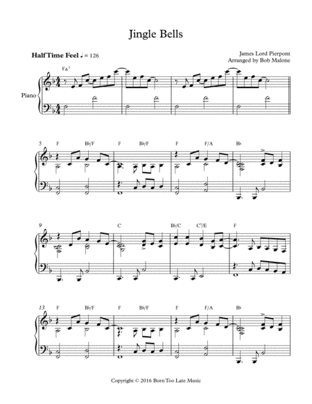 Jingle Bells (arr. Bob Malone)