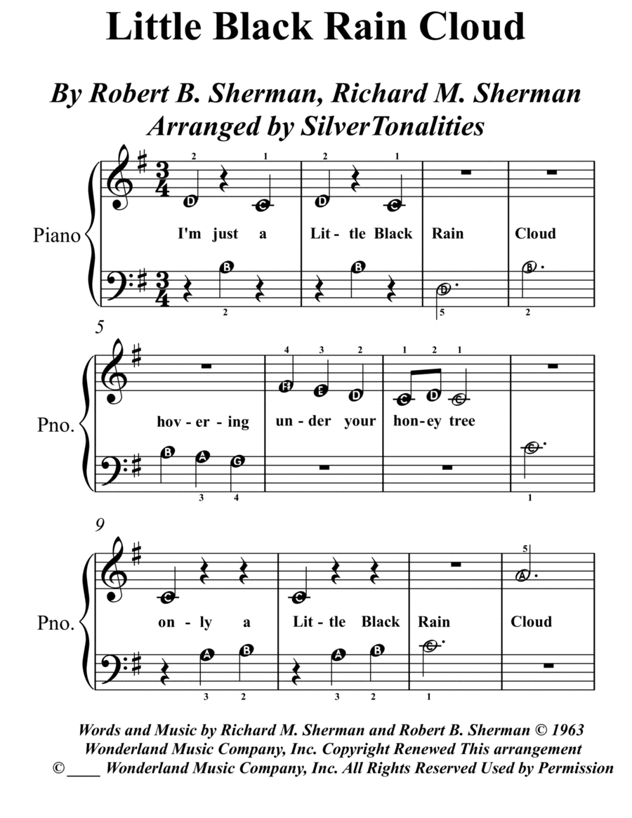 Little Black Rain Cloud (arr. SilverTonalities)