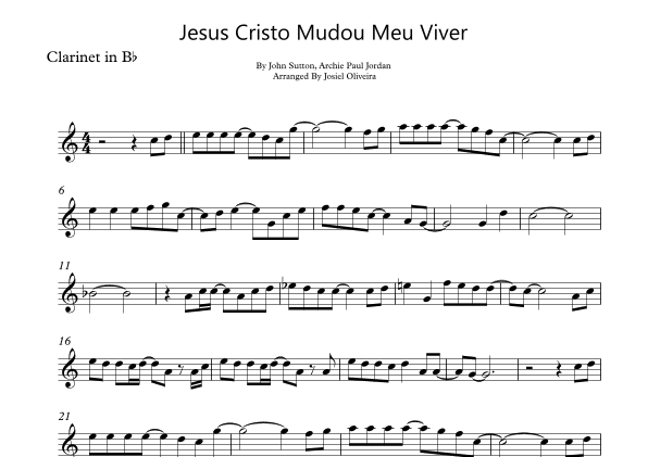 Jesus Cristo Mudou Meu Viver (arr. Josiel Oliveira)