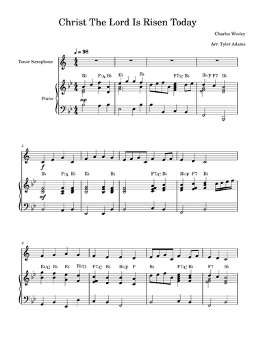 Christ The Lord Is Risen Today (arr. Tyler Adams)