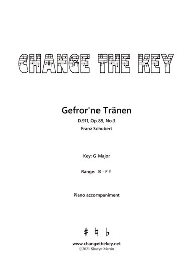 Gefror'ne Tranen G Major (arr. Sharyn Martin)