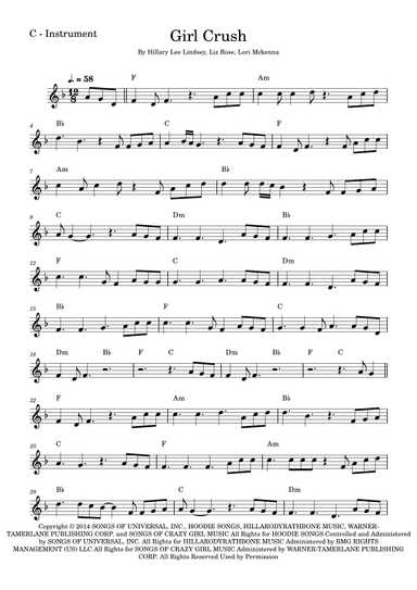 Girl Crush (arr. Fabio Eduardo de Oliveira)