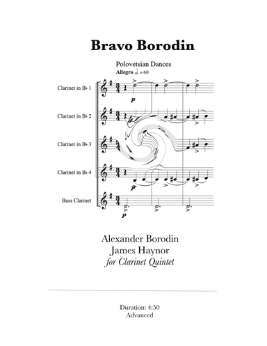 Bravo Borodin for Clarinet Quintet (arr. James Haynor)