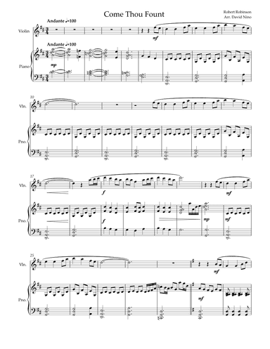 Come Thou Fount (arr. David Nino)