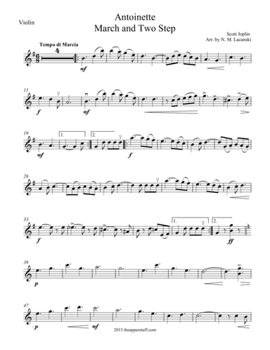 Antoinette (Easy) (arr. Nick Lacanski)