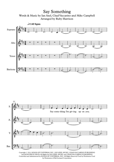 Say Something (arr. Ruby Harrison)