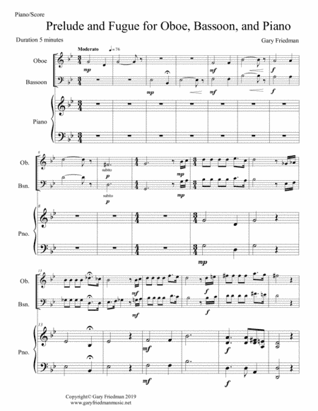Prelude and Fugue for Oboe, Bassoon, and Piano