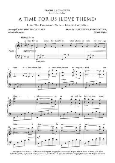 A Time For Us (love Theme) (arr. Danilo "Daca" Alves)