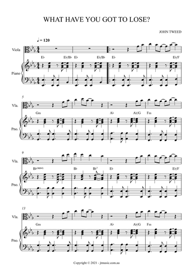 What Have You Got To Lose? - Viola and Piano