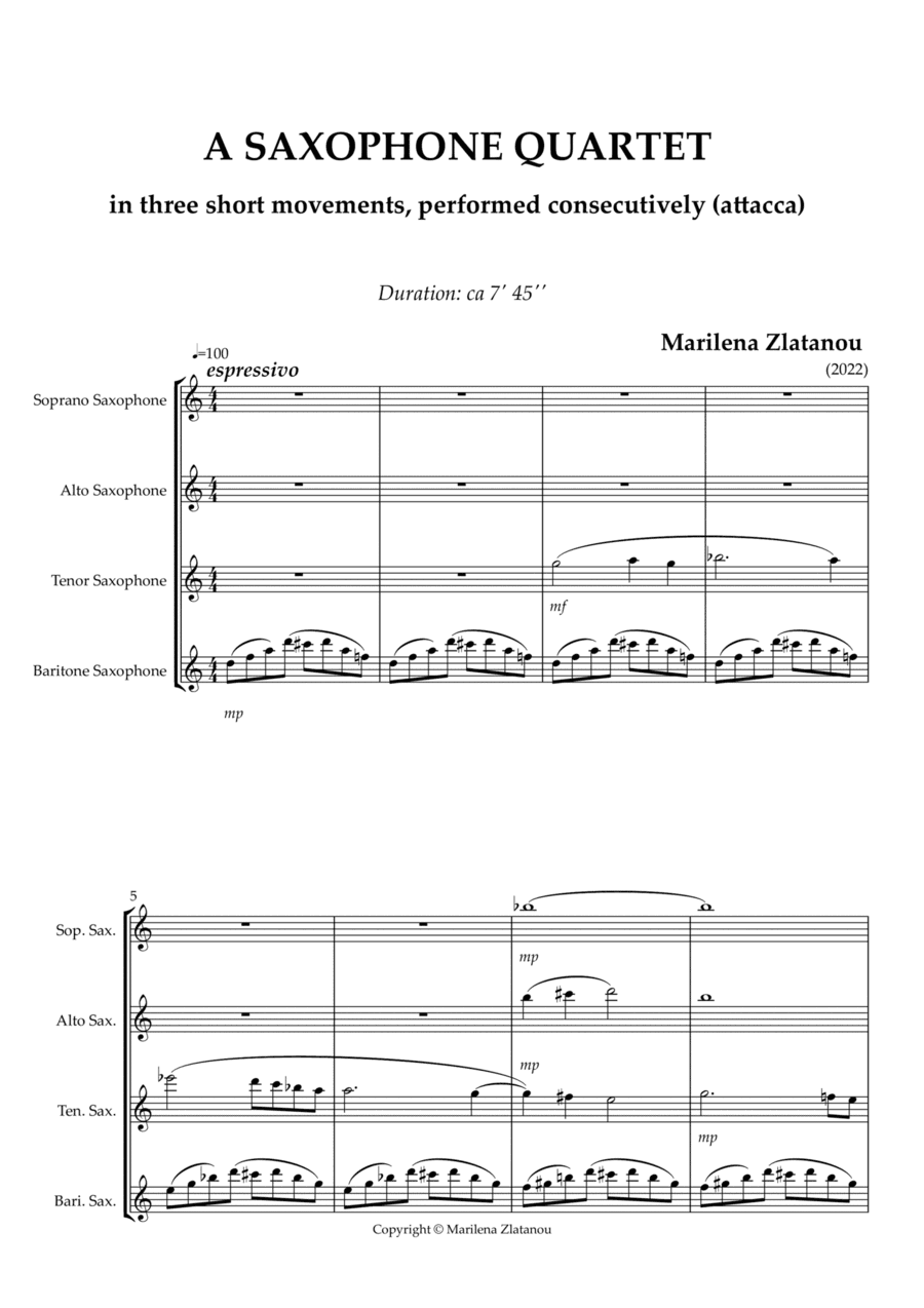 A SAXOPHONE QUARTET