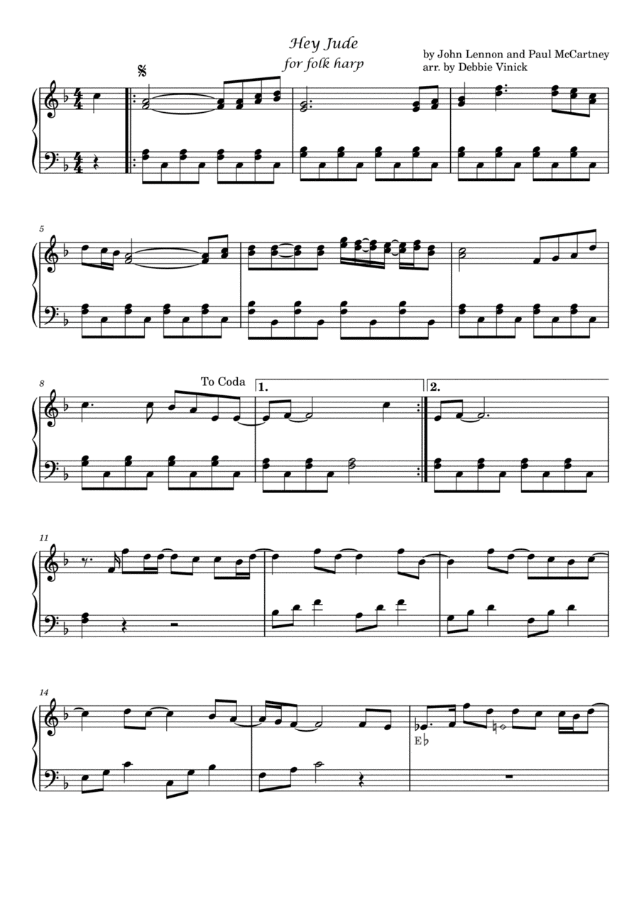 Hey Jude (arr. Debbie Vinick)
