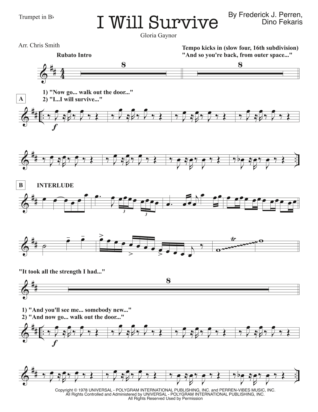 I Will Survive (arr. Chris Smith)