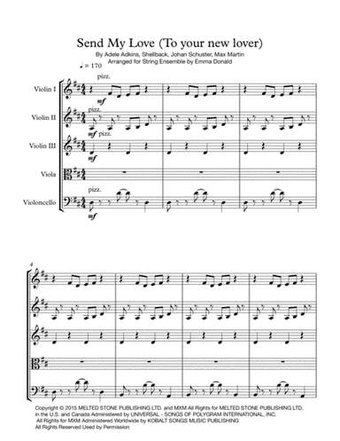 Send My Love (to Your New Lover) (arr. Emma Donald)