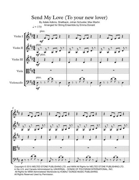 Send My Love (to Your New Lover) (arr. Emma Donald)
