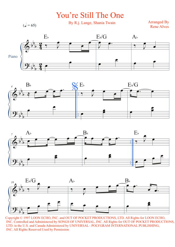 You're Still The One (arr. Rene Alves)
