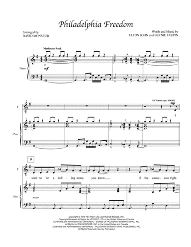 Philadelphia Freedom (arr. David Monseur)