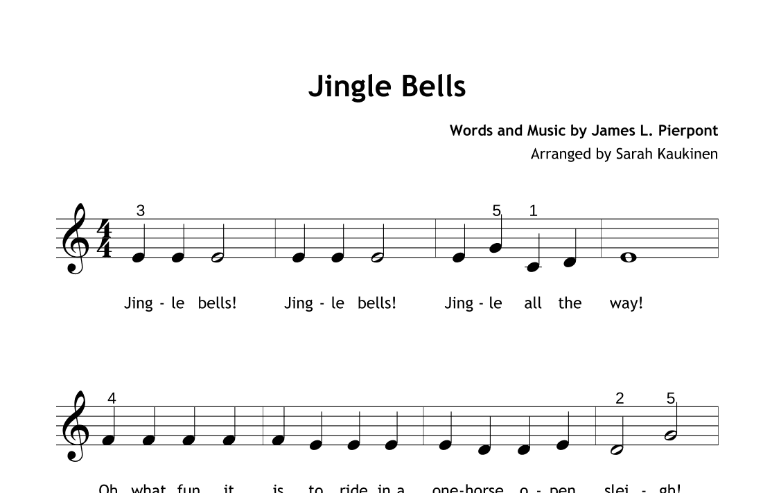 Jingle Bells (arr. Sarah Kaukinen)