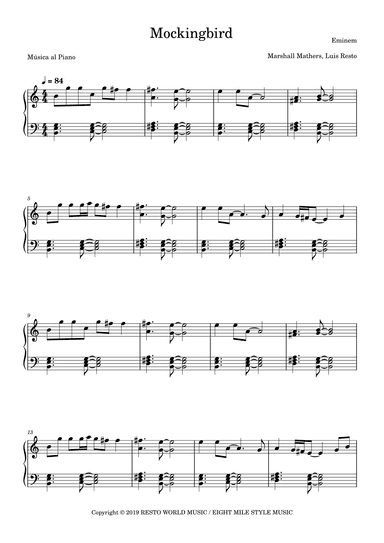 Mockingbird (arr. Música al Piano)