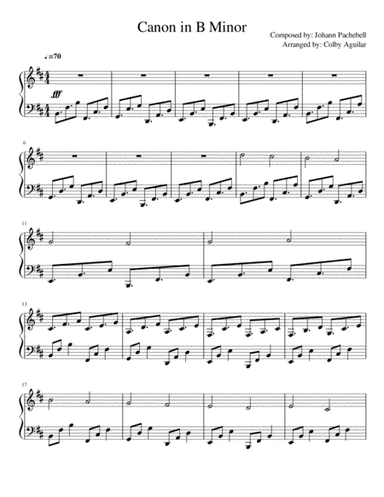 Canon in B Minor: Harp (arr. Colby A. Aguilar)