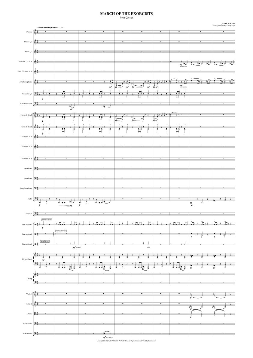 March Of The Exorcists (arr. Henry George Page)