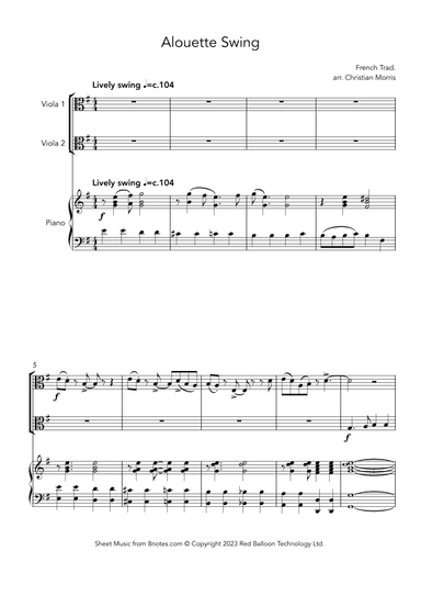Alouette Swing (arr. Christian Morris)