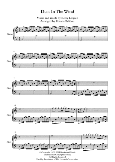 Dust In The Wind (arr. Roxana Belibou)