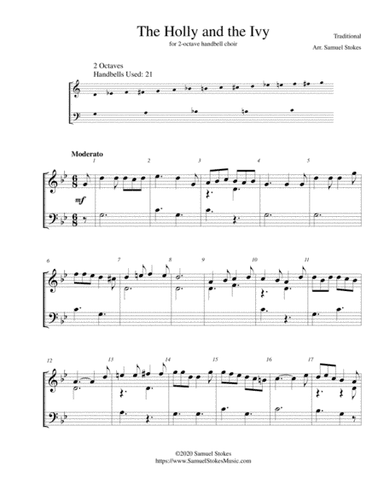 The Holly and the Ivy (minor key setting) - for 2-octave handbell choir (arr. Samuel Stokes)