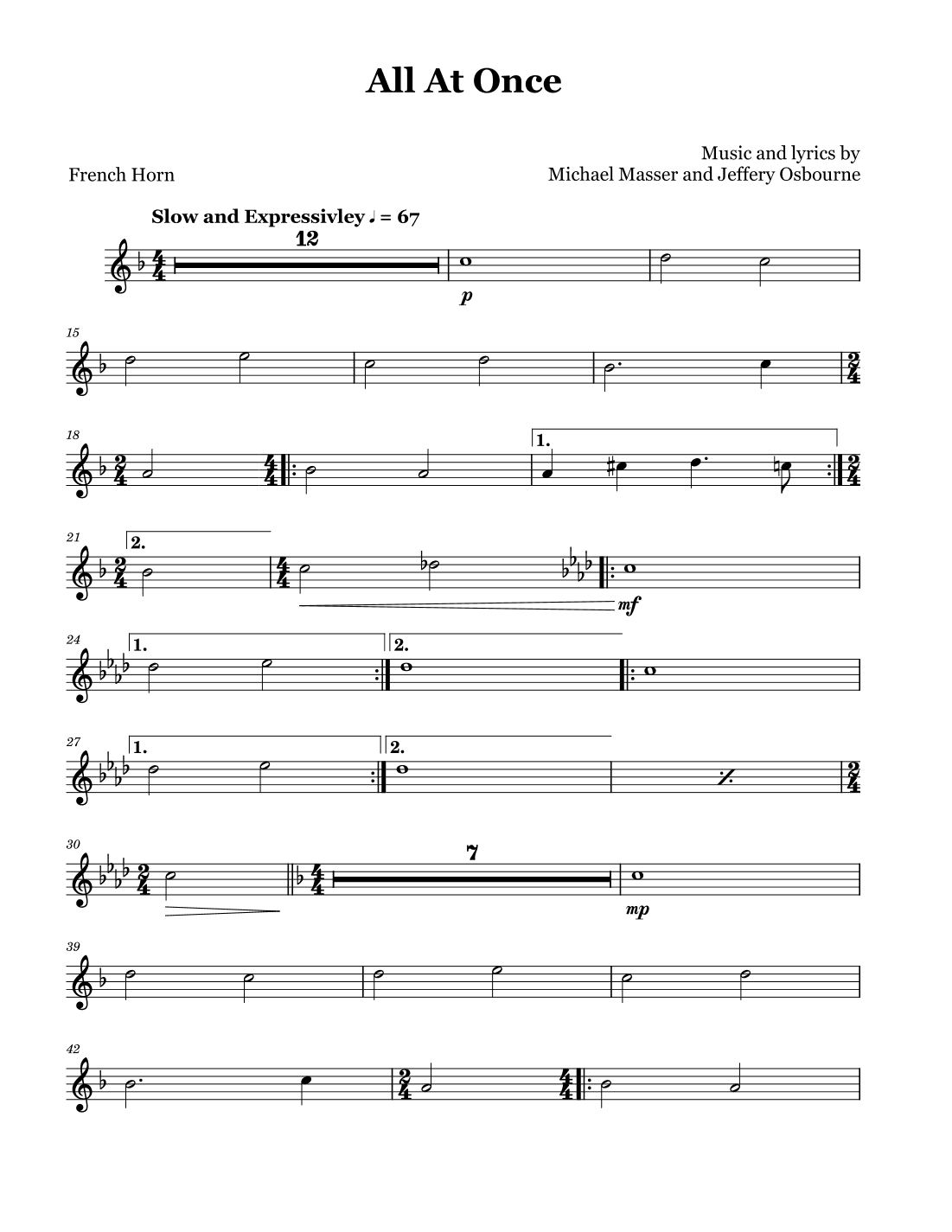 All At Once (arr. David Lartey)