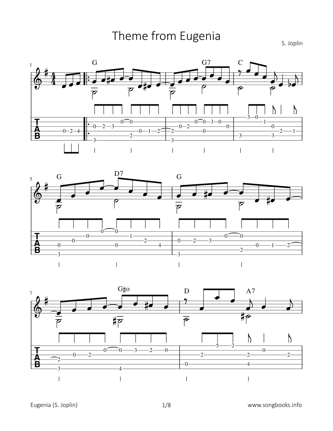 Theme from Eugenia (arr. Bettina Schipp)