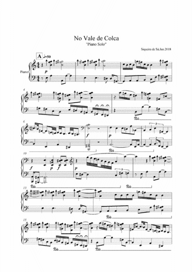No Vale de Colca. Piano solo, of contemporany music
