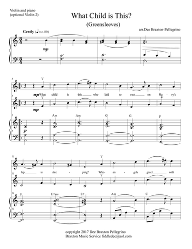 What Child is This? (Greensleeves) (arr. Dee Braxton-Pellegrino)